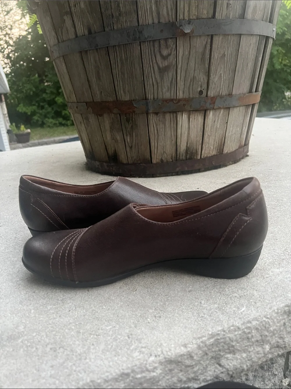 Dansko Franny Leather Comfort Loafers Chocolate Brown Women’s Size 9.5-10 (EU